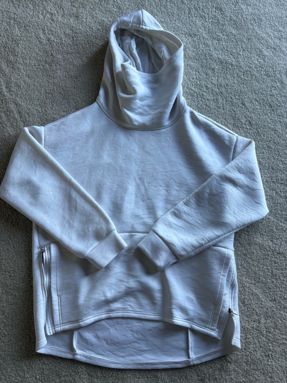 Fabletics White Hooded Cowl Pullover Sweater